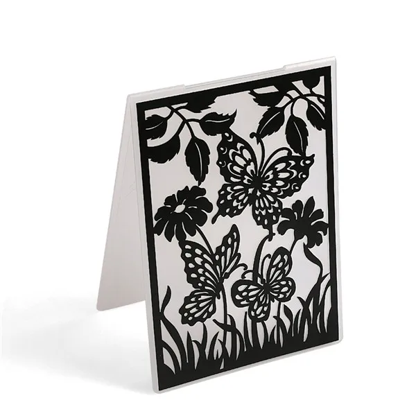 karrychenPlastic Embossing Folder Template DIY Scrapbook Photo Album Card Making Decoration Craft Giddiness