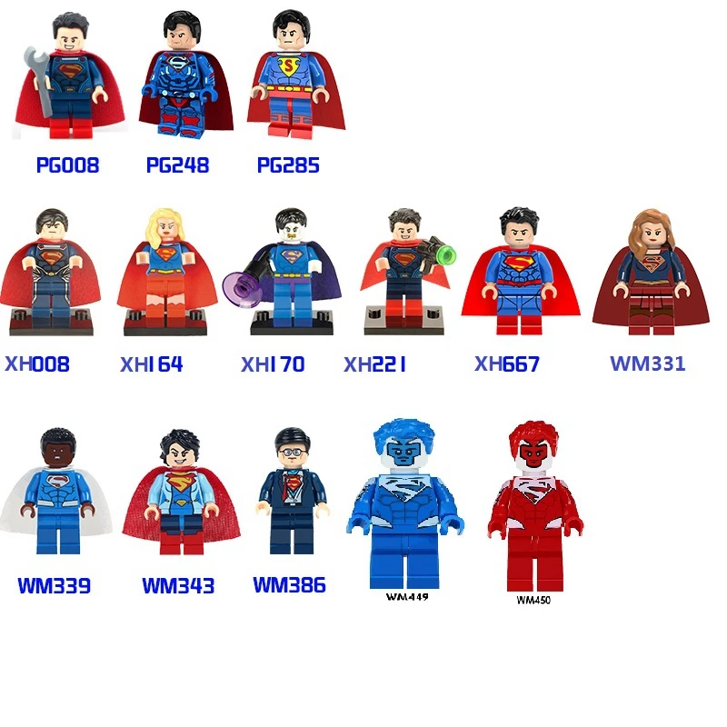 

Single Sale 2018 Latest DC Super Hero Superman Clark Kent Supergirl Bizarro Bricks Building Blocks Learning Children Gift Toys