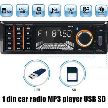 

high quality 1 din 12 V Car Radio Audio Player Stereo MP3 FM Support FM USB SD Card Car Electronics Bluetooth