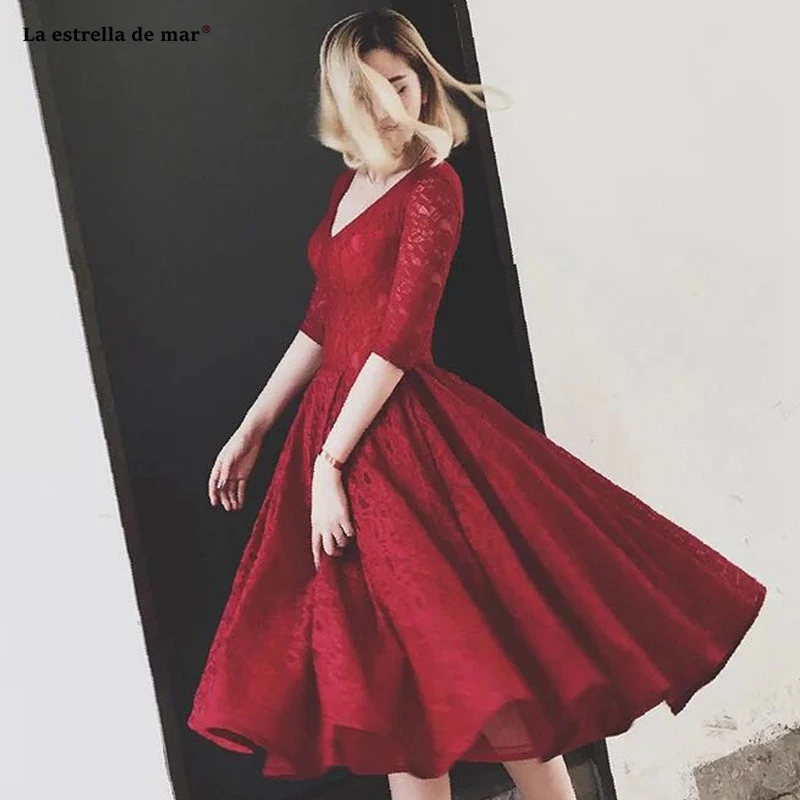 burgundy cocktail dress for wedding