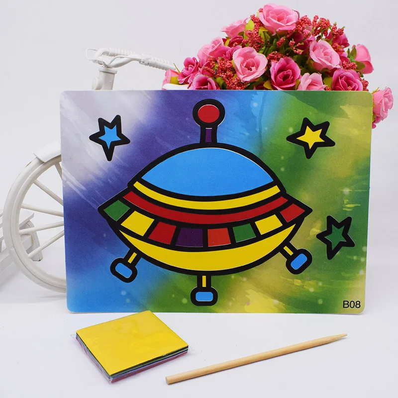 Детские игрушки для детского сада, поделки своими руками, войлочный бумажный материал, НЛО, ручная работа для девочек, художественный подарок, новинка - Цвет: DIY UFO