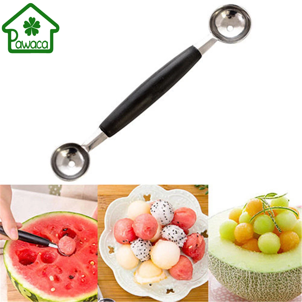 1Pcs Classic Stainless Steel Double Ended Melon Baller Fruit Icecream