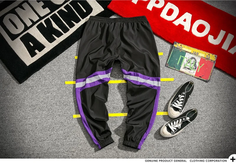 Loose Hip Hop Cargo Pants Men Camouflage Patchwork Harem Mens Trousers Streetwear  (31)