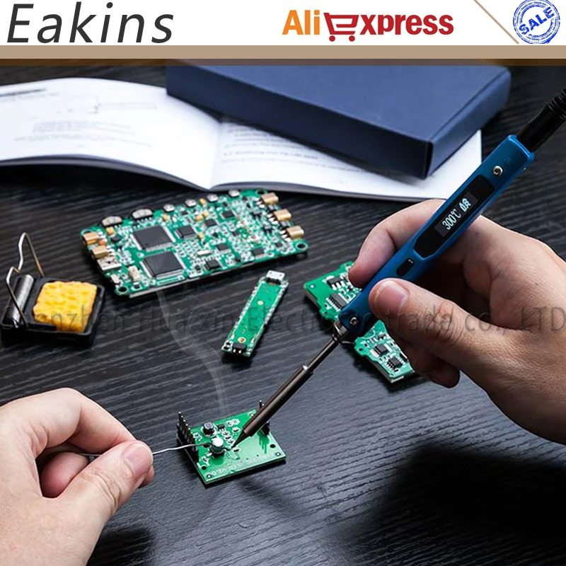 New Upgrade Blue Pen-type Intelligent Programmable Digital LCD DC Electric Soldering Iron Soldering Station 65W +TS-I Solder tip new mini lcd digital programmable electric soldering iron ts100 control terminal with ts i ts k 1 set