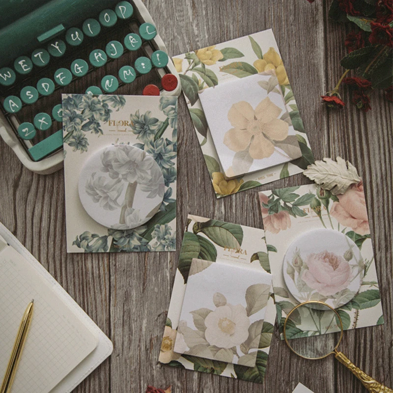 

Kawaii Cute Rose Flower Sticker Bookmark Marker Memo Pad Stick Flags Agenda Sticky Note Stationery School Office Supplies sl1660