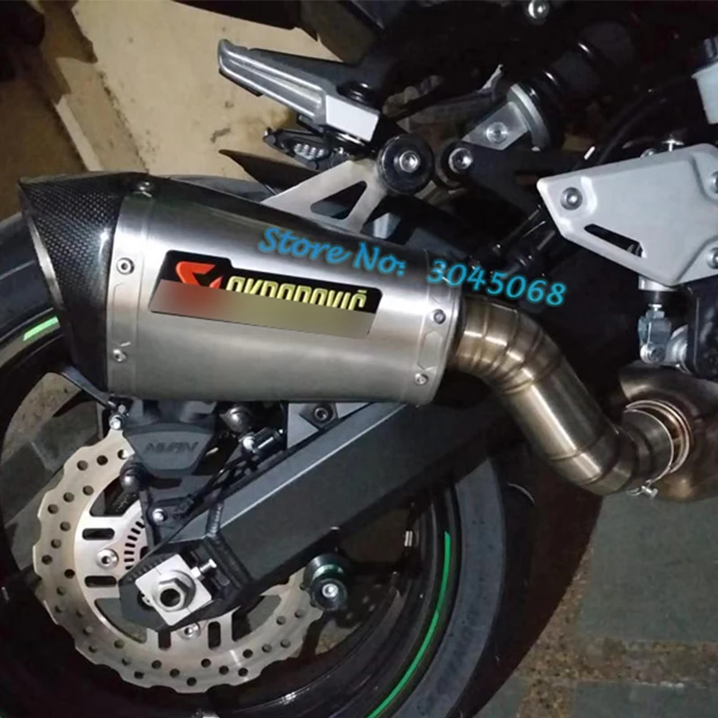 Slip para Kawasaki Z900 Ninja900 2018 motocicleta Akrapovic de Escape modificado medio conectar enlace tubo silenciador DB asesino