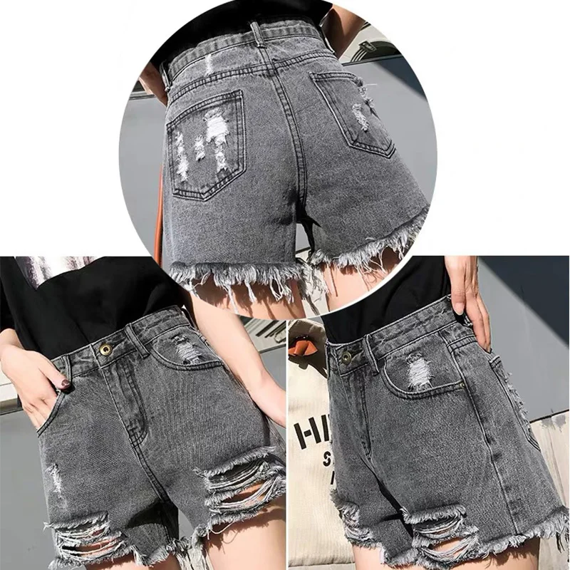 Z& W женские короткие Летние Повседневные высокие Waists широкие брюки плюс размер сексуальные джинсовые женские шорты джинсовые шорты