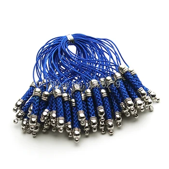 

25pcs/lot Mixed Color 14 Colors Silver Color Tassels Chains Fit Cell Phone Chains For Jewelry DIY Making Accessories F2421