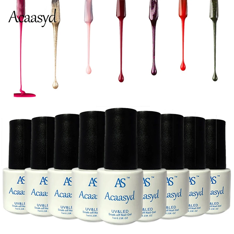Acaasyd Eco friendly UV Gel Polish Manicure Soak Off One Step Nail