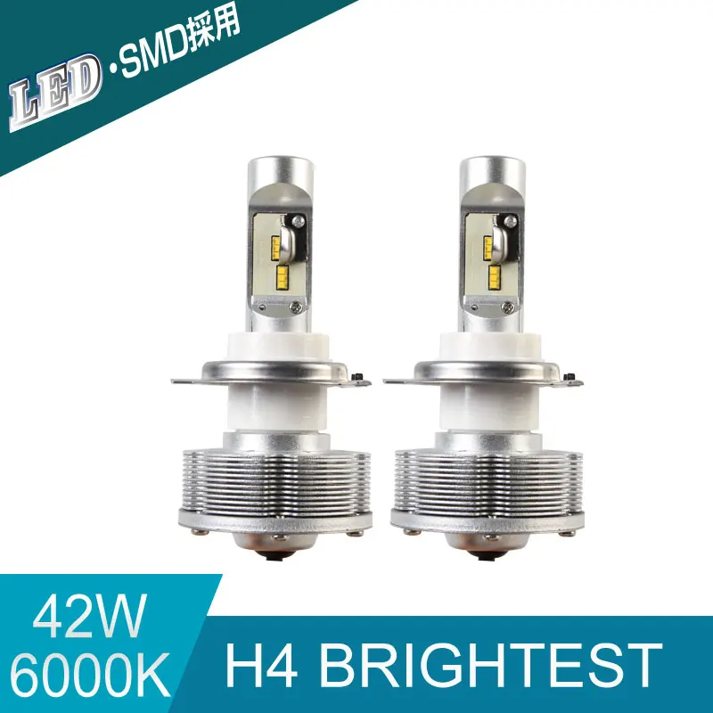 

Newest H4 Trucks Auto LED Source Light Car Bulbs Headlight Led Conversion Kit H4 12SMD 6000K 20W 2400LM white Lights