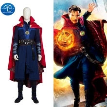 Men's Doctor Strange Stephen Steve Vincent Strange Cosplay Costume Deluxe Outfit Halloween Cosplay Costume for Adult doctor strange costume dr strange steve cosplay costumes outfit superhero battle suit blue red magic cloak full set custom made