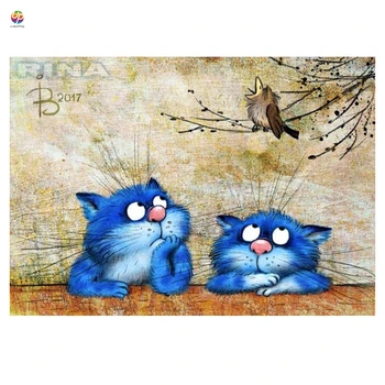 

Frameless Digital Painting By Numbers Christmas Cats Kittens Lovers Acrylic Paint Modern Wall Art Painting Home Hotel Deco deal