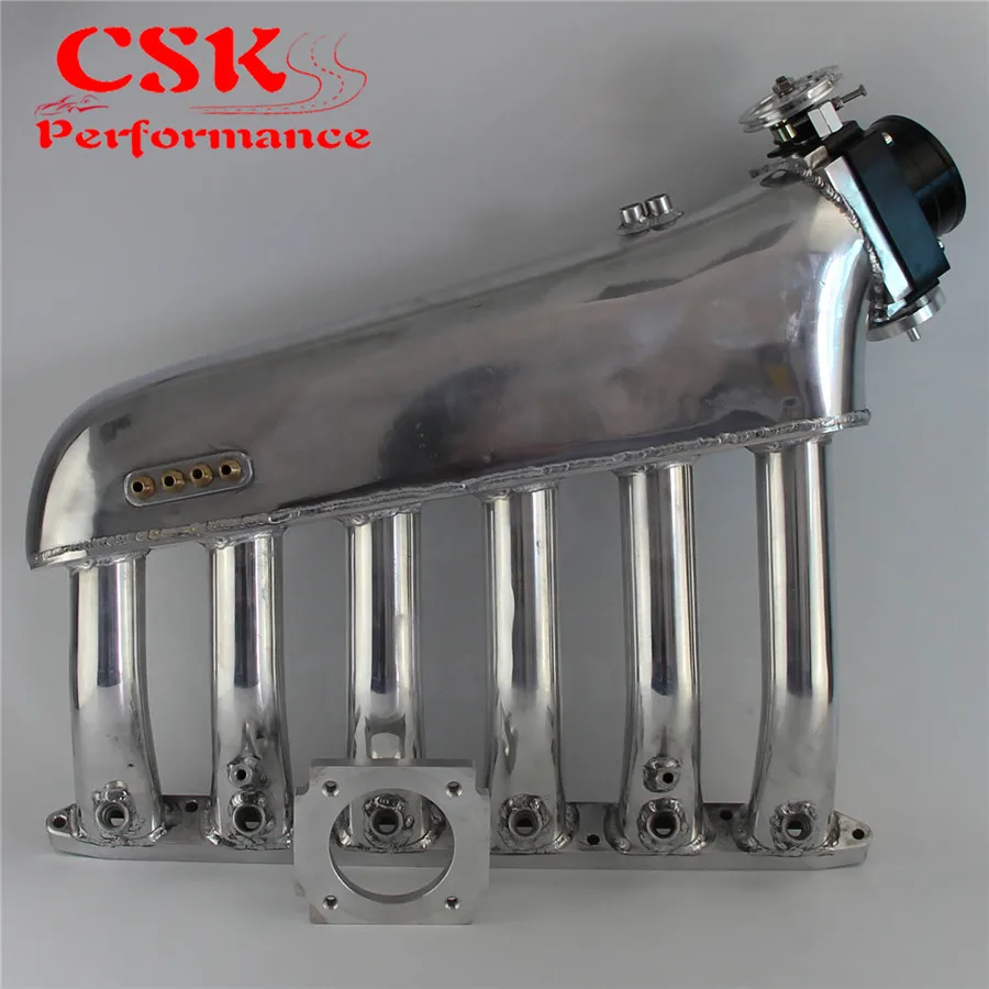 Intake Manifold Plenum +Universal VQ35TPS 80mm Throttle body Fits For