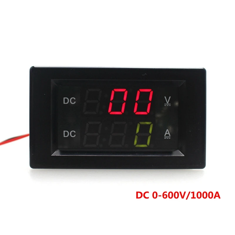 DC 0-600 В/1000A Led панель цифровой вольтметр Амперметр Питание DC 3,5-30 в Вольт Амперметр прибор