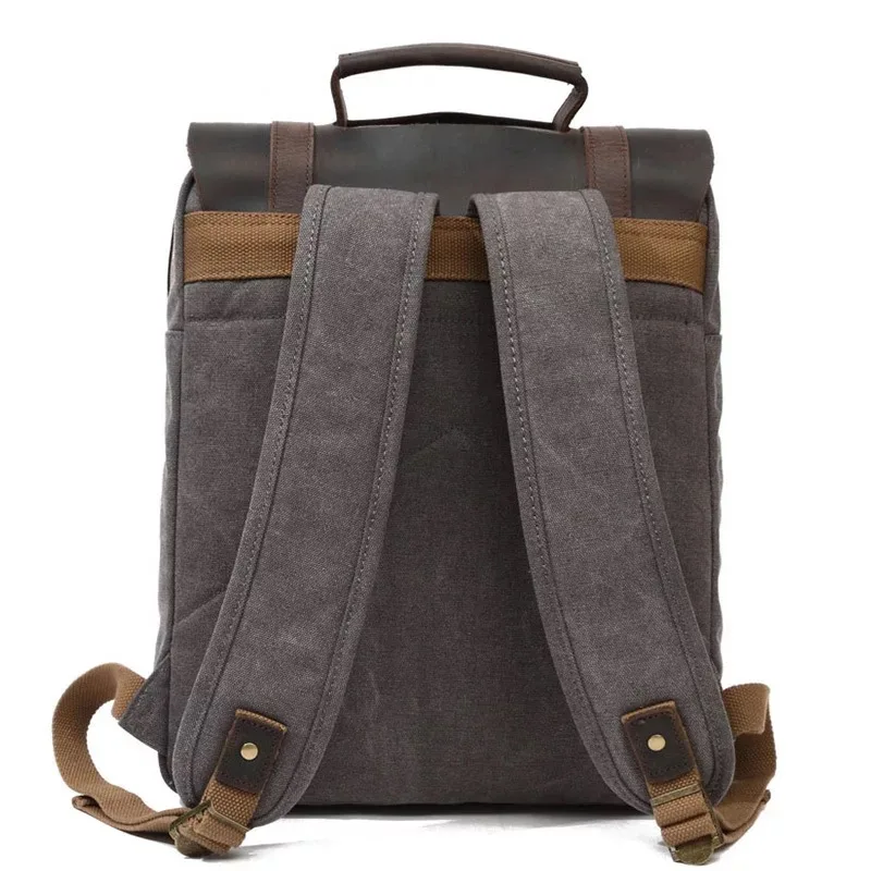 Винтажный Мужской рюкзак, кожаный холщовый рюкзак для ноутбука, школьная сумка, Mochila Feminina, большой рюкзак для путешествий, мужской рюкзак, рюкзак