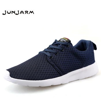 

JUNJARM 2020 New Men Shoes Lace-up Men Casual Shoes Lightweight Comfortable Breathable Couple Walking Sneakers Size 35-47