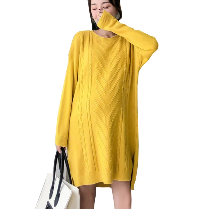 Maternity Plus Size Loose Knit Dress for Pregnant Women Irregular Twist Sweater Dresses Pregnancy Clothes Casual Long Pullovers Maternity Plus Size Loose Knit Dress for Pregnant Women Irregular Twist Sweater Dresses Pregnancy Clothes Casual Long Pullovers