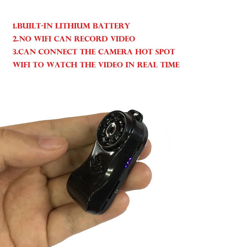 HD1080P Wi Fi камера Mini DV Беспроводная P2P видеокамера записи с тревогой мини 8 LED супер