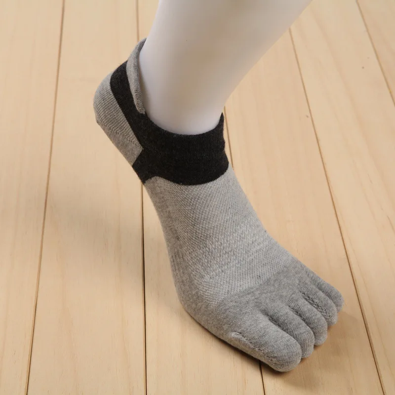 VOHIO человек Носки 5 пар эластичные 5 палец мужчины Носки впитывающие хлопковые влагопоглощающие мужские шерстяные носки Короткие