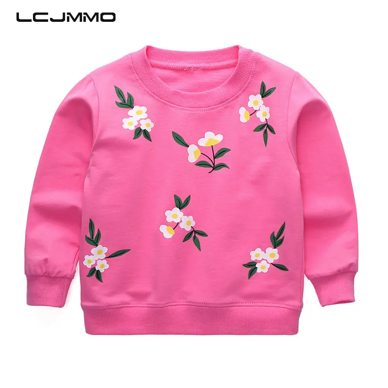 

LCJMMO 2-8Years Spring Girls Sweater Children's Sweatshirts Casual Kids Print Tops Costume Long Sleeve T-shirt Baby Kids Clothes