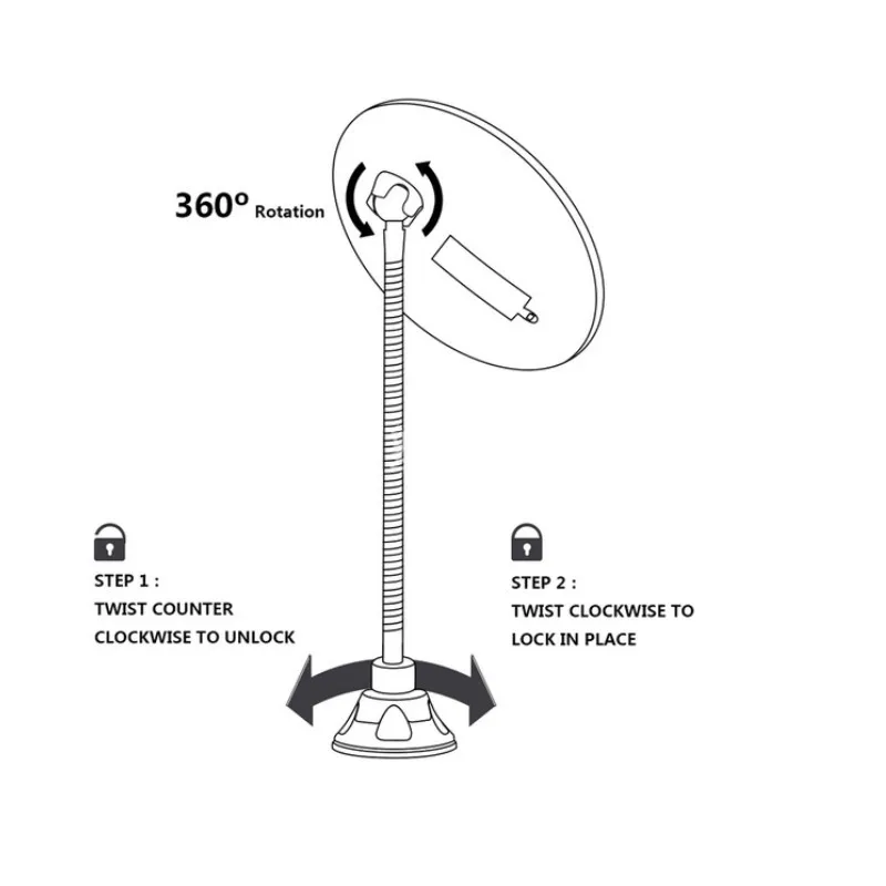 360 градусов вращения светодиодный 10x увеличение макияж зеркало с присоской для спальня принадлежности для ванной Таблица комната свет