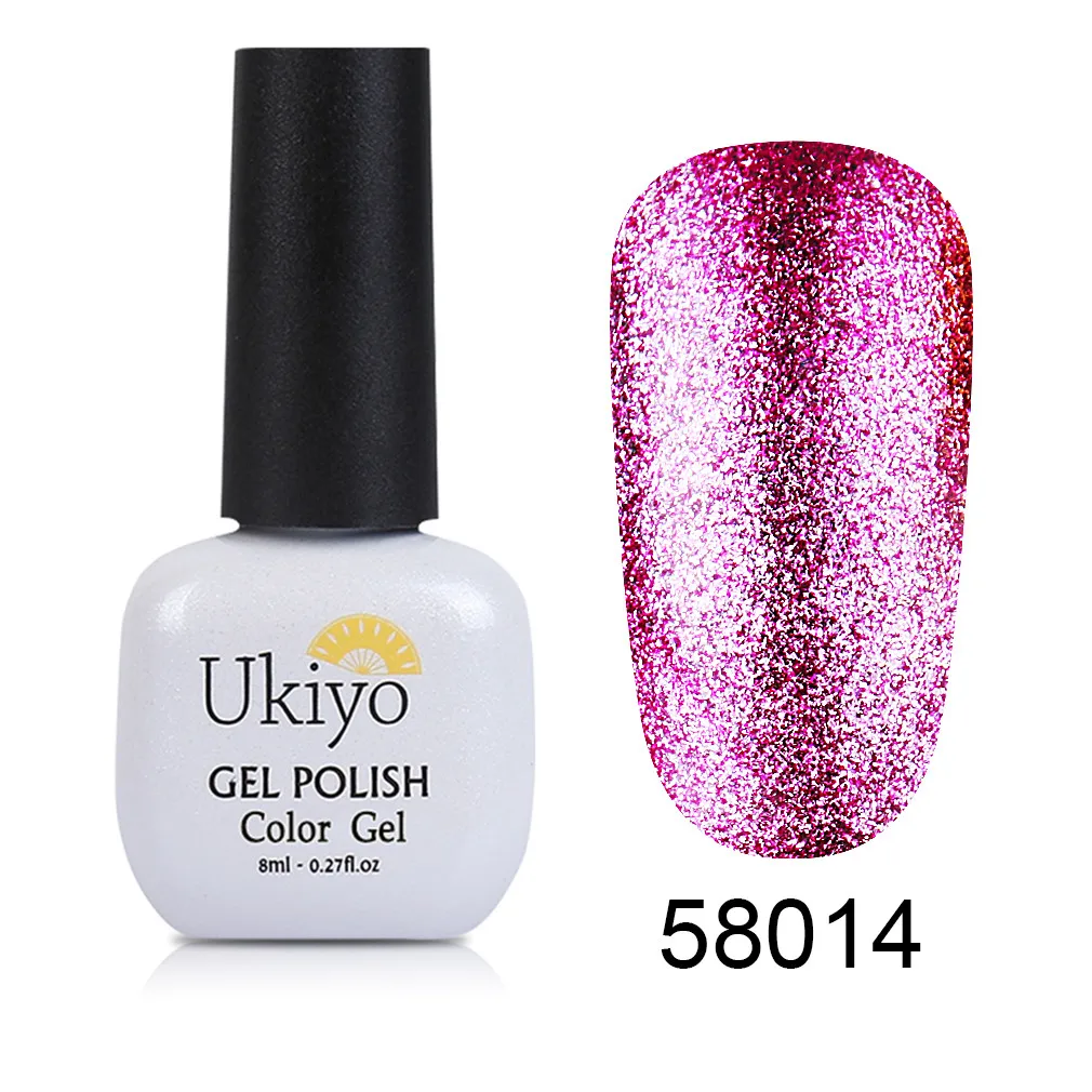 Ukiyo 8 мл Платиновый Цвет гель лак для ногтей Полупостоянный дизайн ногтей замачиваемый УФ-гель для ногтей Блестящий лак жемчужный Гель-лак - Цвет: 58014