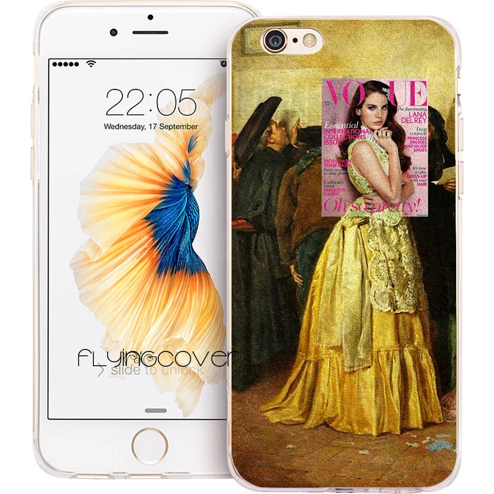 Fundas Lana Del Rey Spoof Shell Cases for iPhone 10 X 7 8 6 6S Plus 5S 5 SE 5C 4S 4 iPod Touch Clear Soft Silicone Cover. |