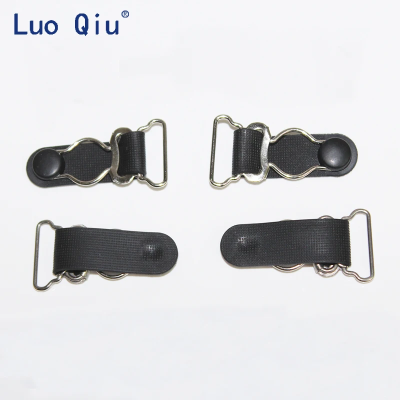 

Luo Qiu 50 pcs/lot 20MM Plastic Black Corset Leg Garter Belt Clip Hooks Suspender Ends Hosiery Stocking Grips suspender clips