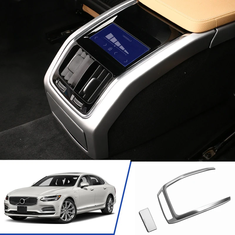Для Volvo S90 ABS салон автомобиля-аксессуары для оформления заднего ряда подлокотник вентиляционное отверстие выход крышка отделка 1 шт