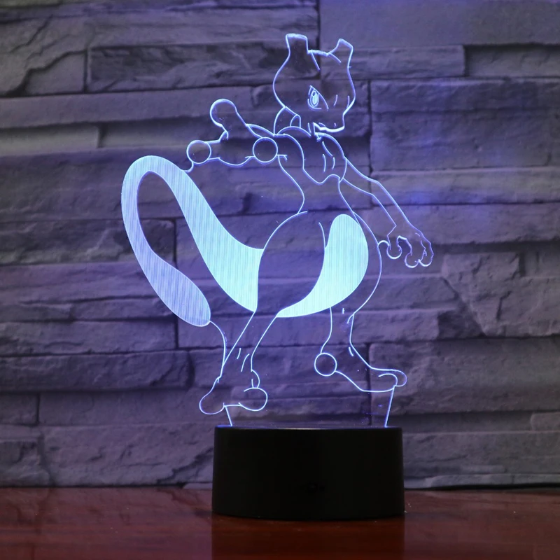 BOCHSBC Pokemon 3D acrílico noche luz 7 táctil colorido cambio de colores lámpara de mesa para dormitorio decoración niños regalo del arte lampara BOCHSBC Pokemon 3D acrílico noche luz 7 táctil colorido cambio de colores lámpara de mesa para dormitorio decoración niños regalo del arte lampara
