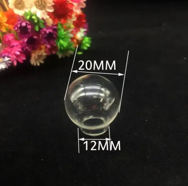 20pcs clear mix size round glass globe bubble pendant glass jars dome wishing bottle vial cover diy necklace pendants accessory