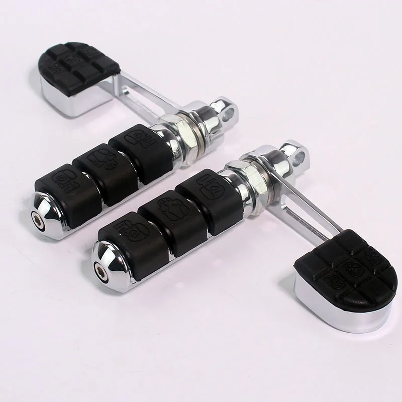 Pedane anti-vibrazioni nere con tallone per Harley DYNA FXDF FAT BOB FXDC FXDX Softail