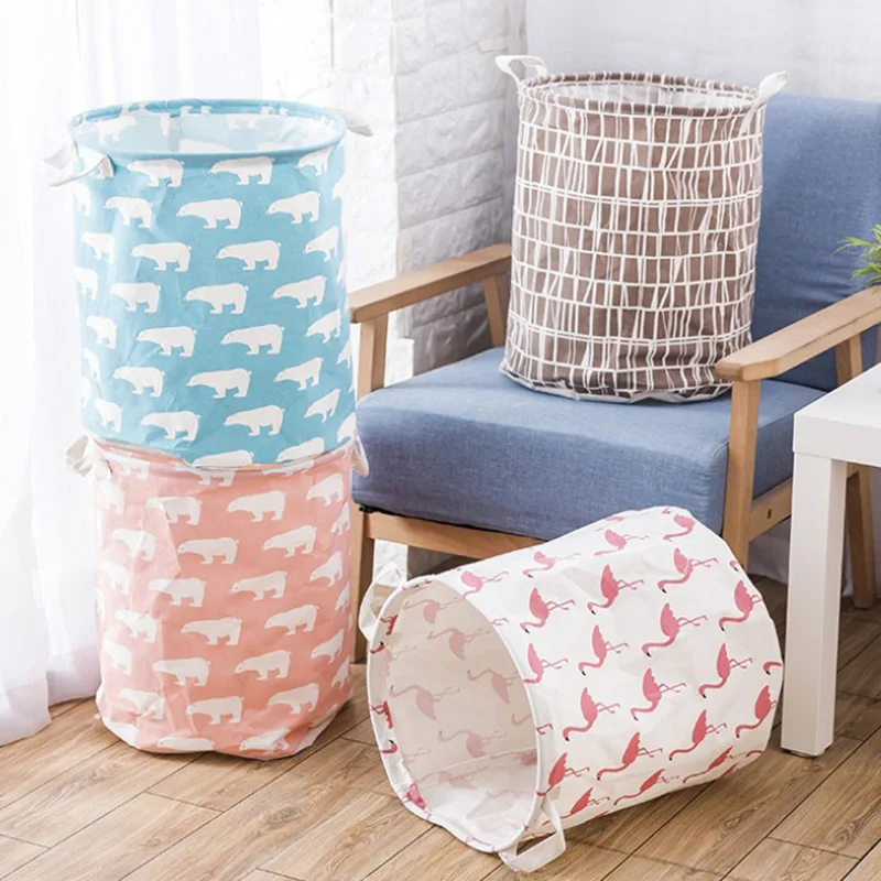 للماء سلة الغسيل القابلة للطي لعبة صندوق تخزين حقيبة كبيرة القطن غسل الملابس القذرة كبيرة سلة الغسيل المنظم بن مقبض