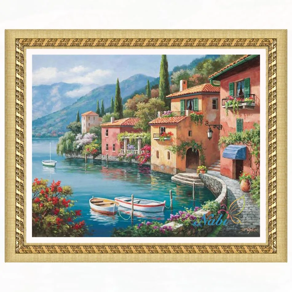

Architecture Round diamond mosaic painting diamond embroidery cross stitch - 5d diy full crystals beadwork set 181EE