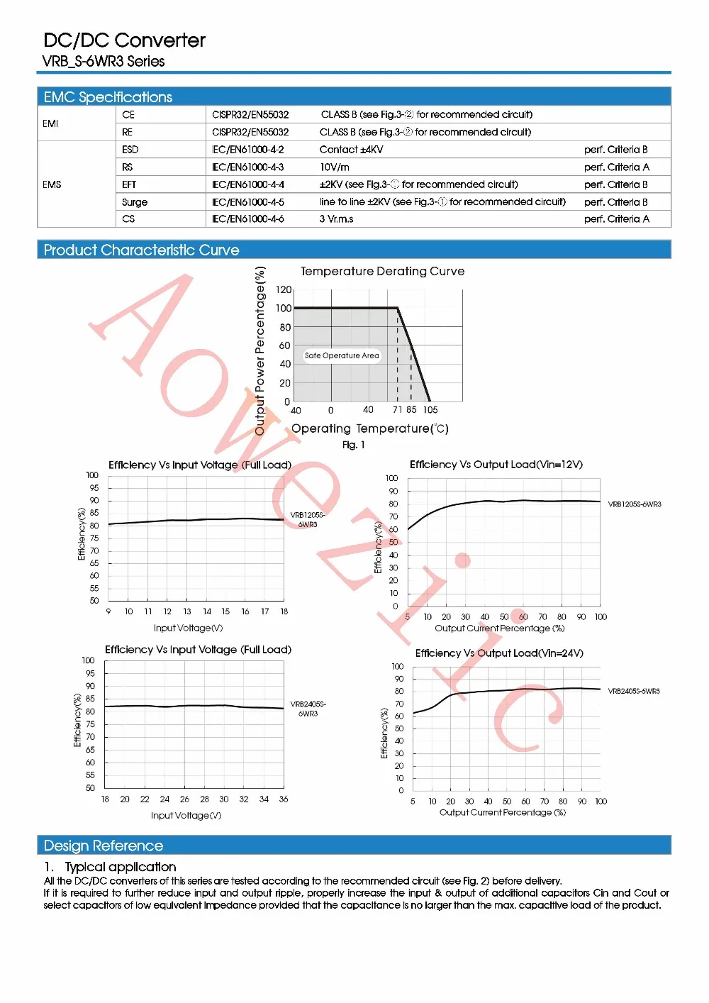Aoweziic 5 шт./лот VRB2405S 6WR3 новый оригинальный Вход: 18 36 в Выход: В 1.2A DC 1500VDC