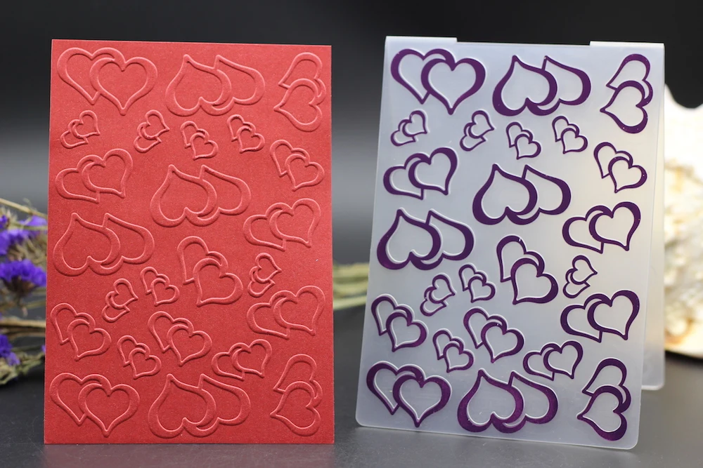 

AlinaCraft PLASTIC EMBOSSING FOLDER sweet heart love DIY scrapbook album card gift packing decoration cutting dies paper craft