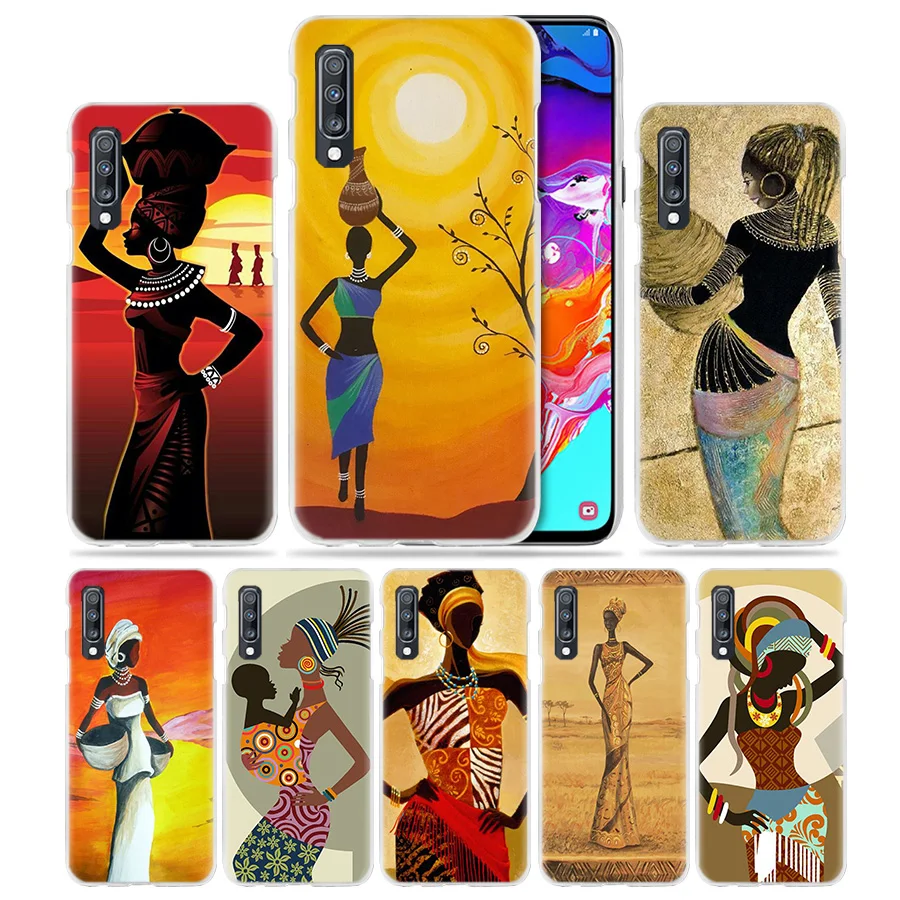 

Africa Woman Case for Samsung Galaxy A50 A70 A20e A60 A40 A30 A20 A10 A8 A6 Plus A9 A7 2018 Hard PC Funda Capa Phone Coque Cover