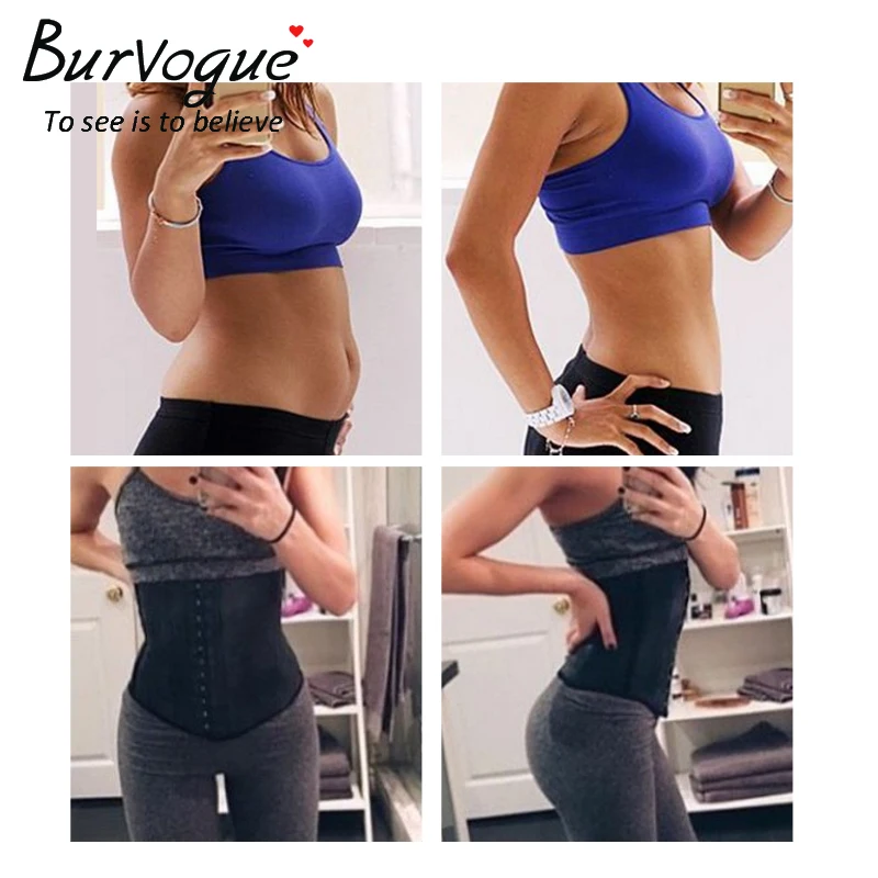 Burvogue Женский корсет дышащая сетчатая атласная и латексная Талия тренировочная