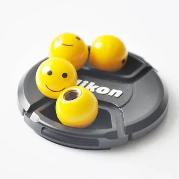 

4Pcs Bike Car Motorcycle Tire air Valve Stem Caps Smile smiling face Wheel Rims Cap Tyres Dust Covers Bolt in Type Ventil Valve