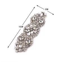 Серебряная Свадебная лента для свадебного платья пояс с аппликацией с Кристаллы, стразы бисерные украшения для вечернее платье выпускного вечера