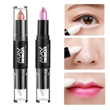2017 New Make Up Eye Shadow Shimmer Pencils Double-end Waterproof Face Eye Brighten White Contour Nude Eyeshadow Stick