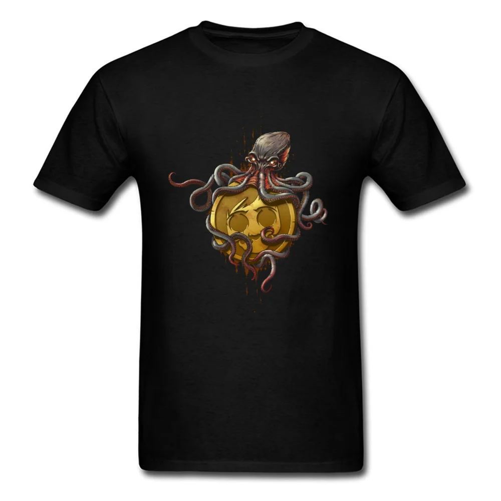 

Lasting Charm The Blackout Octopus Normal Tops Tees Short Sleeve for Men Fabric Round Neck Sports t-shirts Printed Sports Shirts