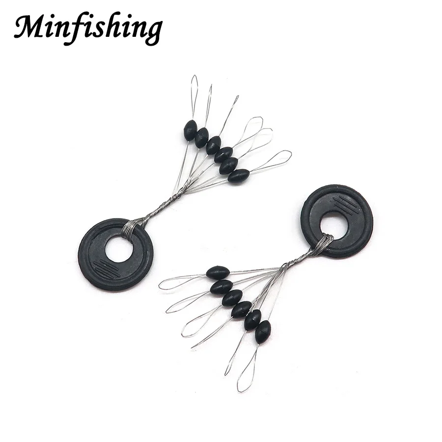 

60pcs/lot Olives Shape Rubber Fishing Stopper Bobber Bean Fishing Float Line Accessories Tackle