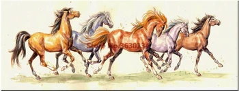

5D Needlework Diamond Painting Running Horse Diamond Painting Cross Stitch Kit Full Diamond Mosaic Diamond Embroidery Home Decor