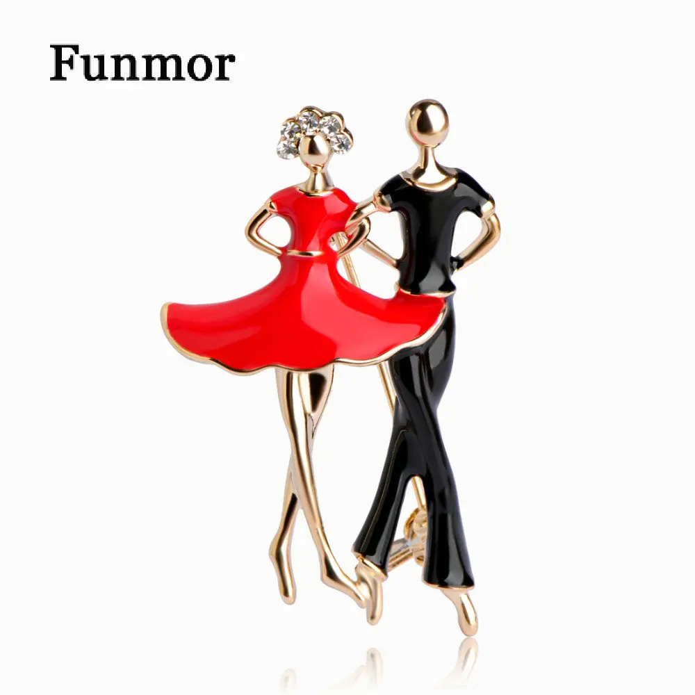 

Enamel Ballet Dancer Brooches For Women Men Hijab Pin Up Clips Crystal Ballerinas Partner Dress Suit Lapel Pins Badge Bijouterie