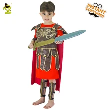 Костюмы воинов в римском стиле для мальчиков; Детские комплекты для ролевых игр с накидкой; костюм средневековых солдат на Хэллоуин