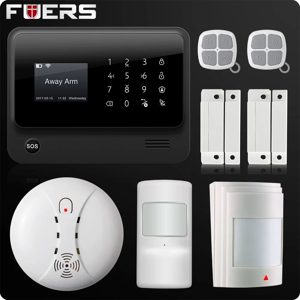 

Wired Sensor 2.4G WiFi GSM GPRS SMS Wireless Wired Home Security Alarm System IOS Android APP Remote Control Detector Sensor