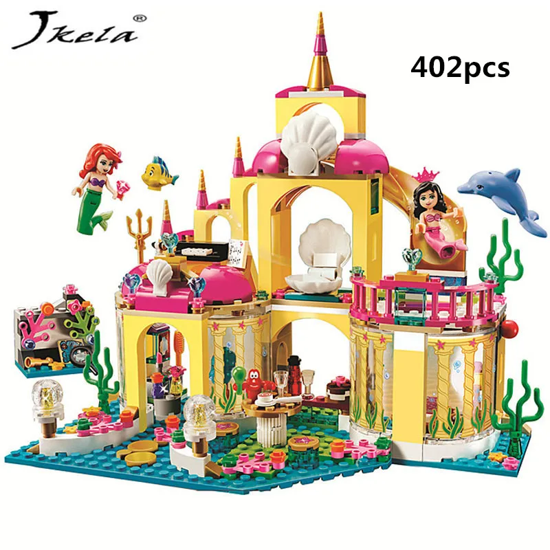 

[New] Princess Building Blocks friends Mermaid Ariel's Undersea Palace Buildable Figures Compatible with Legoingly Princess