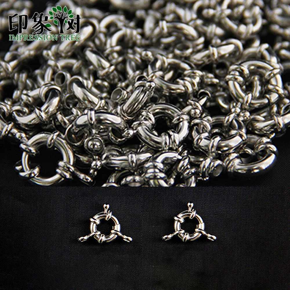 

10pcs 4*7mm Best Quality Copper Spring Ring Clasps Sailor Buckle Hooks Connection For Necklace Bracelet DIY Buckle 1140
