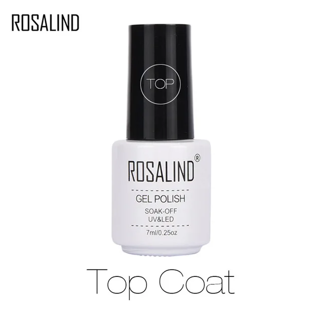 ROSALIND, 12 мл, цветочный Гель-лак для ногтей, дизайн геля, Полупостоянный УФ-светильник, замачиваемый, для дизайна ногтей, маникюрный лак, Гель-лак - Цвет: Top